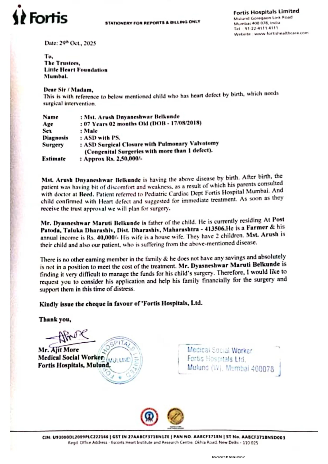 Application-To-Little-Heart-Foundation-Pt-Aarush-Bendkole-29th-Oct-25_page-0001