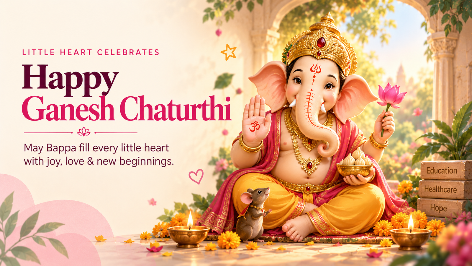 Little Heart Foundation Ganesh Chaturthi campaign banner